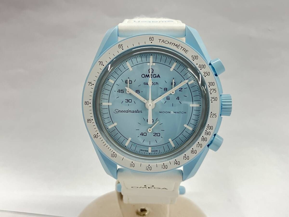OMEGA×swatch オメガ×スウォッチ S033L100 ムーンウォッチ 電池式 クォーツ 腕時計 時計