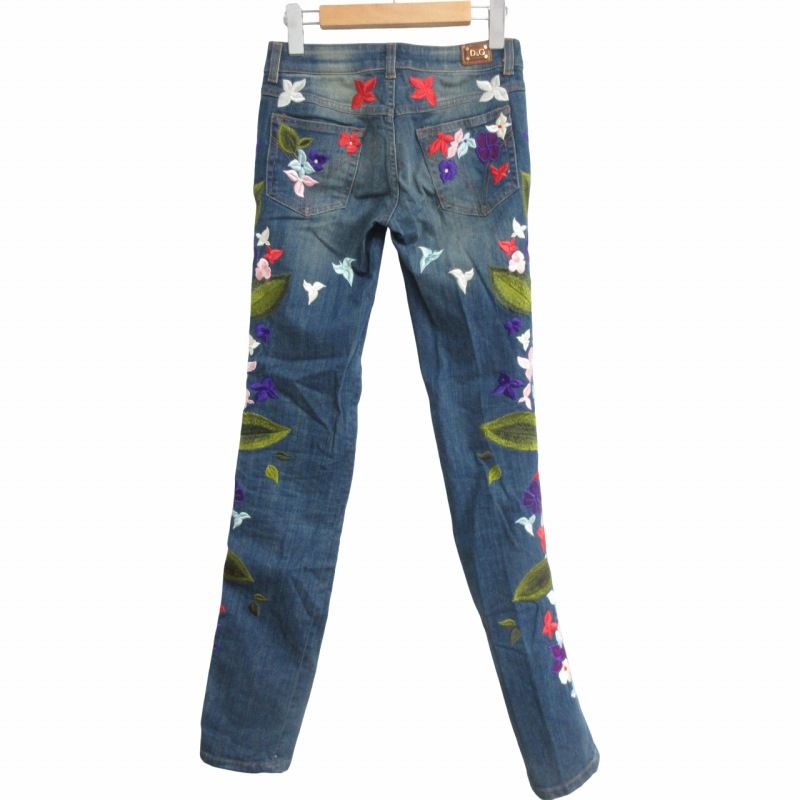 希少 ディー&ジー ドルガバ ドルチェ&ガッバーナ D&G フラワー刺繍