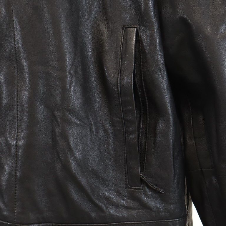バーバリー レザーコート ブラック系 BURBERRY メンズ 古着