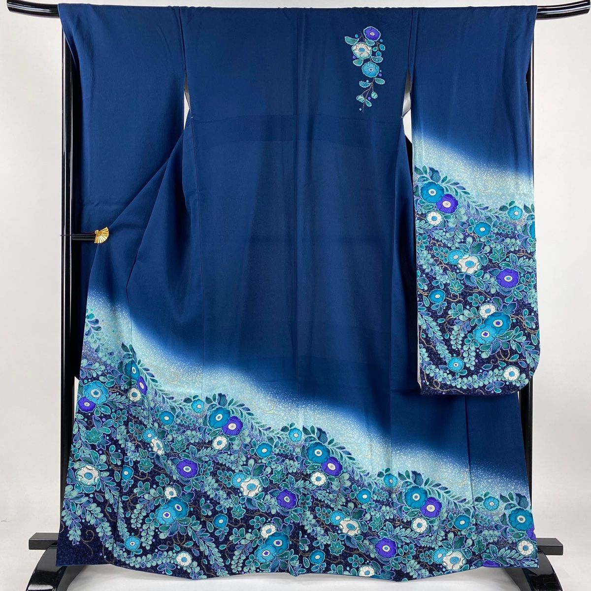 振袖 身丈165.5cm 裄丈67.5cm L 袷 落款 辻ヶ花柄 金彩 ぼかし