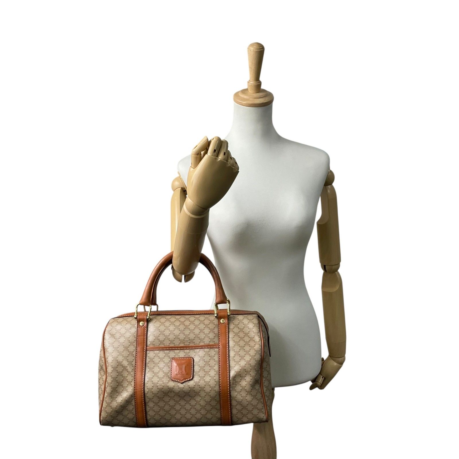 セリーヌ ボストンバッグ マカダム柄 トリオンフロゴマーク 大容量 人気♡大容量♡CELINE セリーヌ トリオンフ ロゴ マカダム ボストン