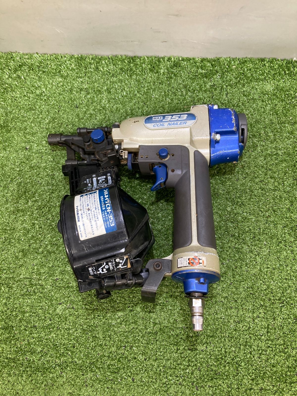 MAX 工具 釘打機2点セット コイルネイラ CN-353 / エアネイラ TA-35A/SF50MO ケース付 マックス(2272) 中古品0921☆MAX(マックス) 常圧コイルネイラ 釘打ち機 CN-353