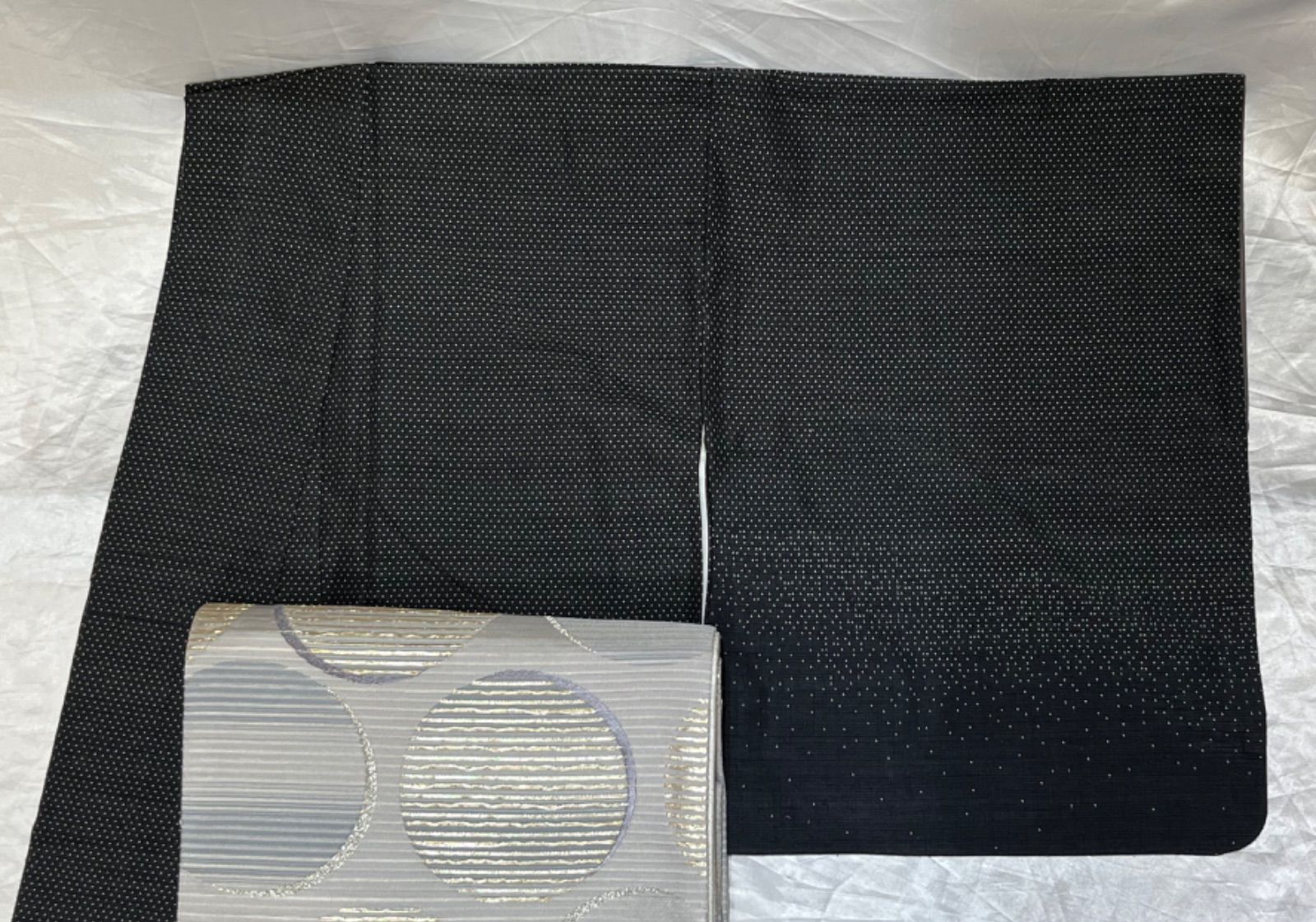 豪華絢爛綺麗美品黒地身丈164cm裄丈67.5cm正絹袷広衿☆塩沢紬☆ - メルカリ