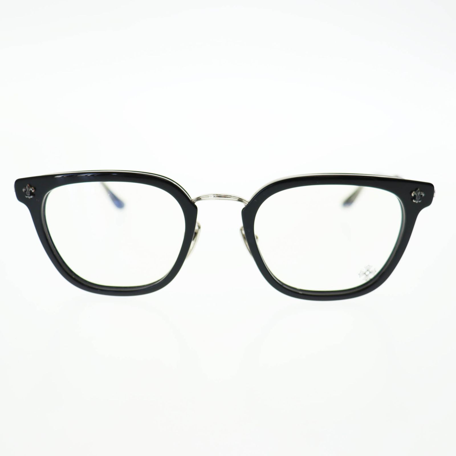 クロムハーツ ブラックメタルフレーム 四角形メガネ CHROME HEARTS