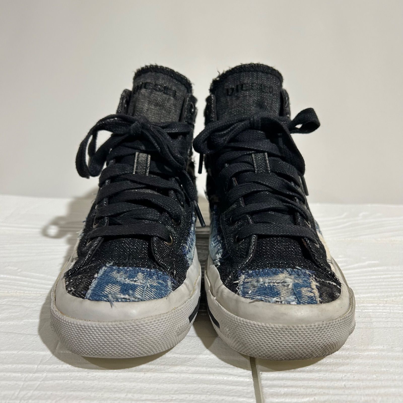 DIESEL ディーゼル ハイカットスニーカー デニム パッチワーク
