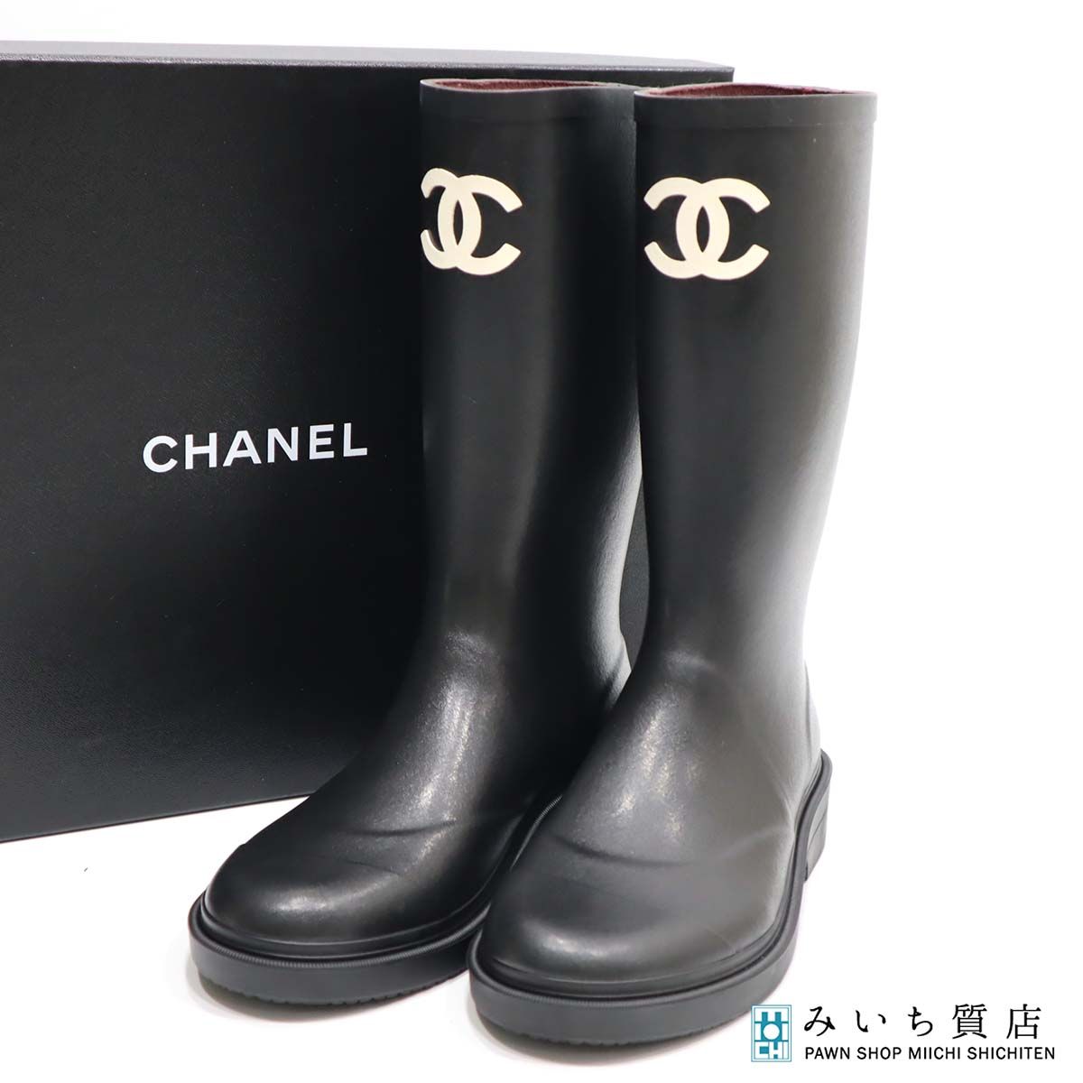 専用CHANEL レインブーツ　サイズ39 黒 専用CHANEL レインブーツ サイズ39 黒 靴