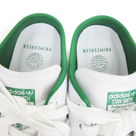 adidas Stan Smith ミュール ホワイト/グリーン 25.5