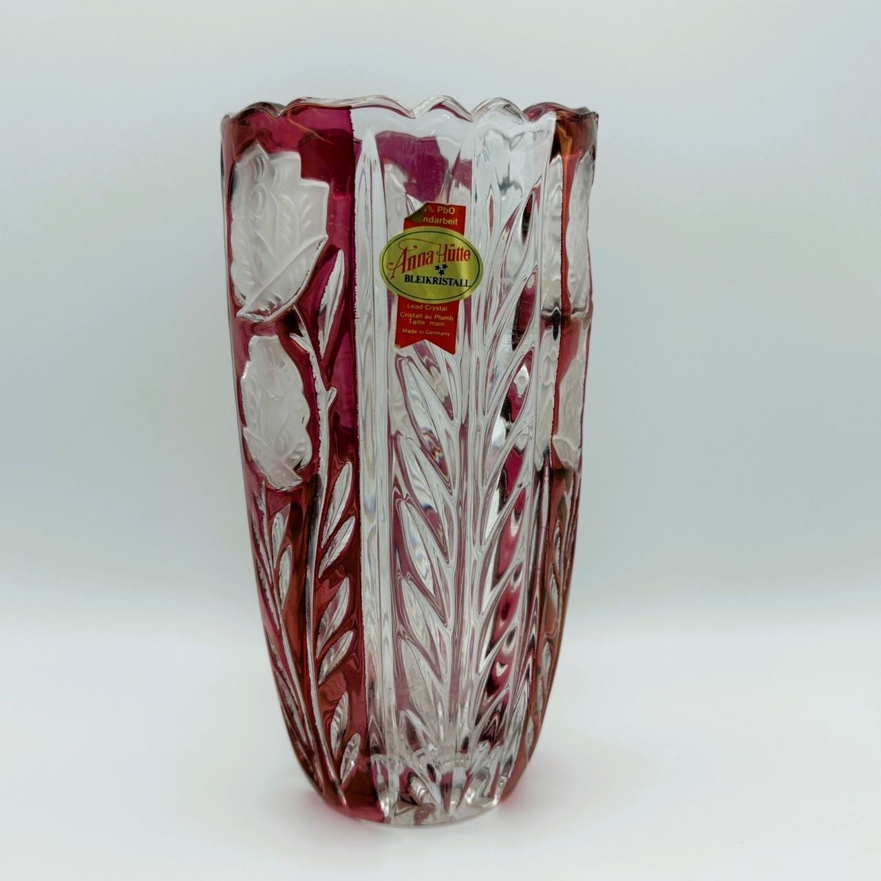 値下げAnna Hutte アンナヒュッテ ドイツ クリスタルガラス 花器 ドイツ製 Anna Hutte クリスタルガラス花瓶 【453】 - メルカリ