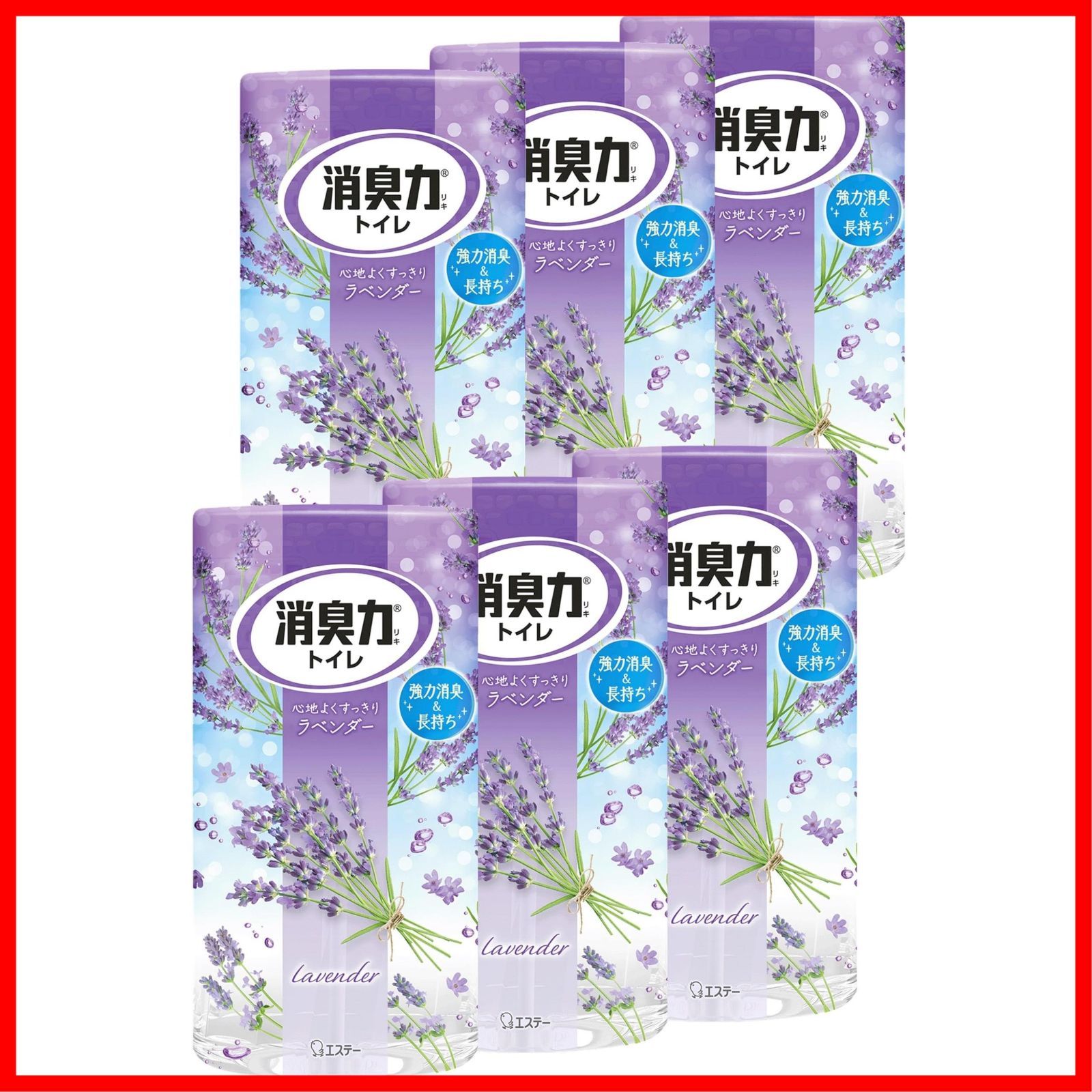 【特価商品】芳香剤 消臭 消臭剤 置くだけ トイレ トイレの消臭力 400mL×6個 ラベンダー 置き型 トイレ用 [まとめ買い] 消臭力