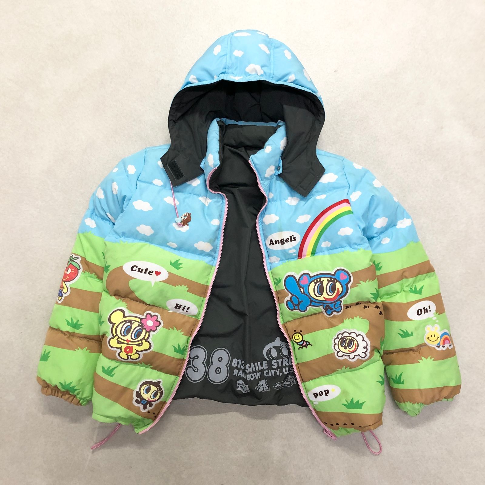 ANGEL BLUE エンジェルブルー　ダウンジャケット　160 L エンジェルブルー ダウンジャケット リバーシブル 中村くん