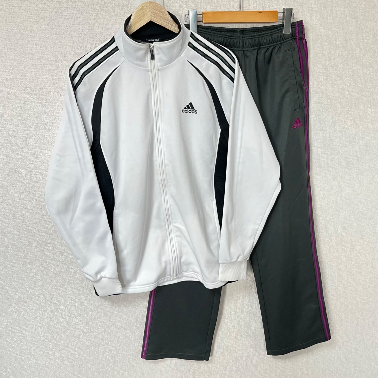 w^)b adidas アディダス ジャージ 上下セット セットアップ ジップ