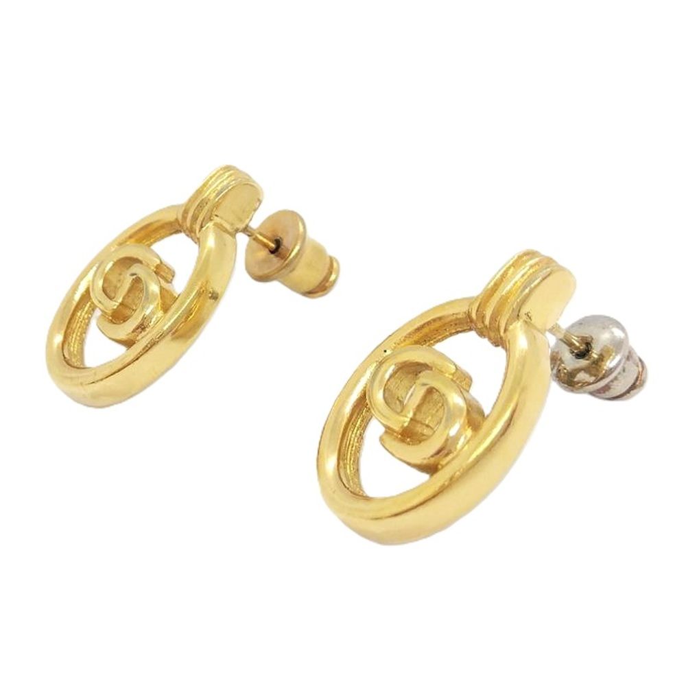 クリスチャンディオール Christian Dior CDロゴ ピアス【中古