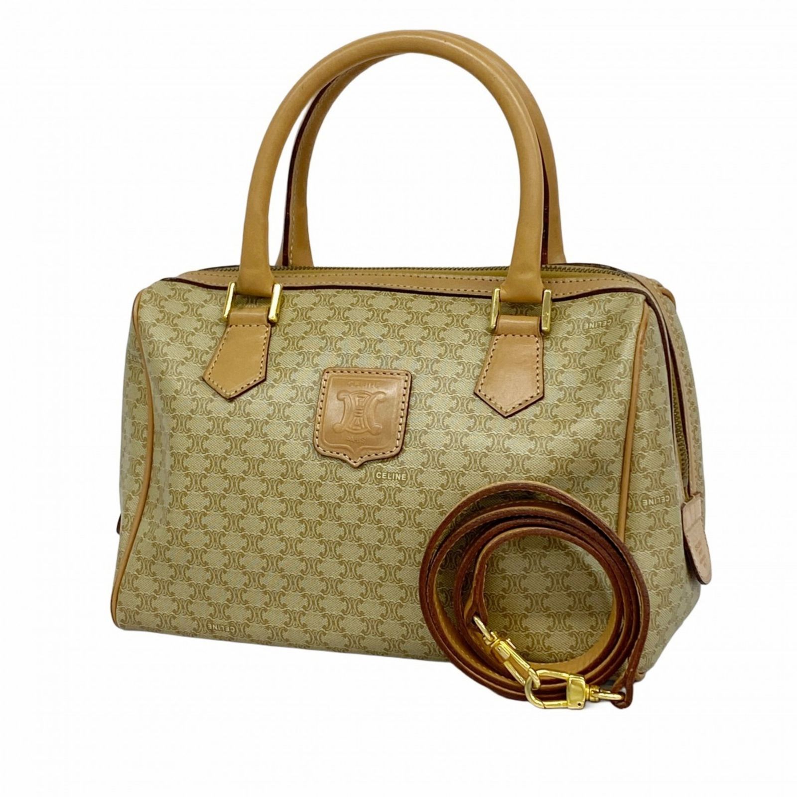 セリーヌ(Celine) セリーヌ ボストンバッグ マカダム ブラウン