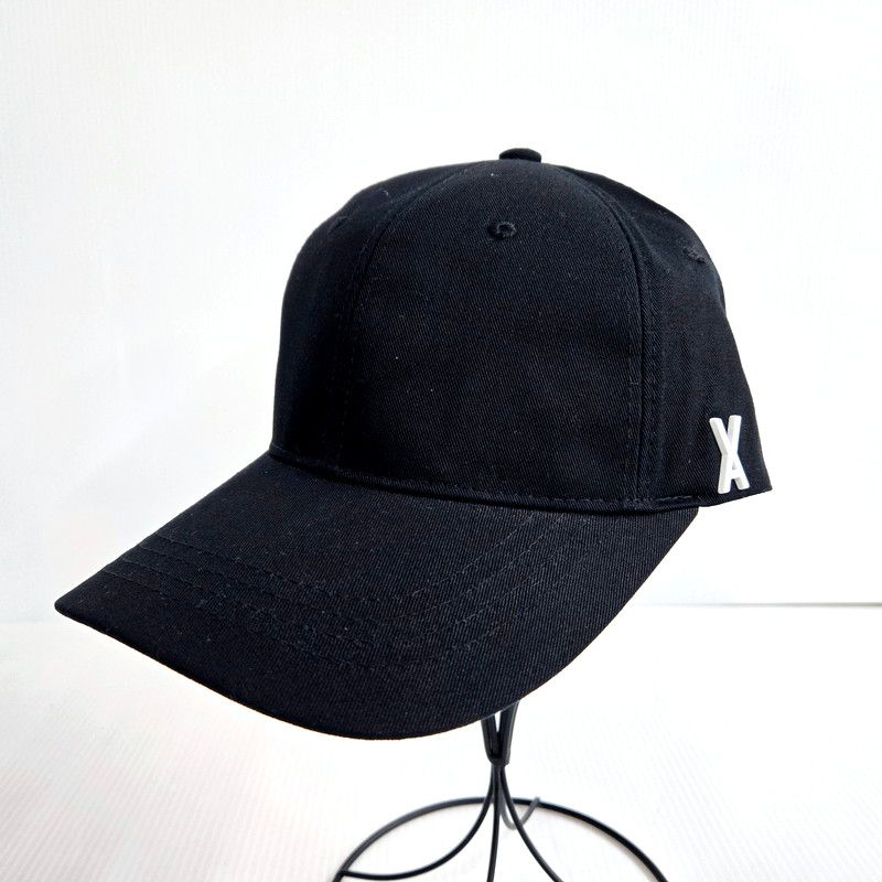 【中古美品】 VARZAR ROSE GOLD STUD OVER FIT BALL CAP バザール ベースボール キャップ 帽子 服飾雑貨 サイズ：F カラー：ブラック メンズ/レディース 【185-241222-ay-29-izu】