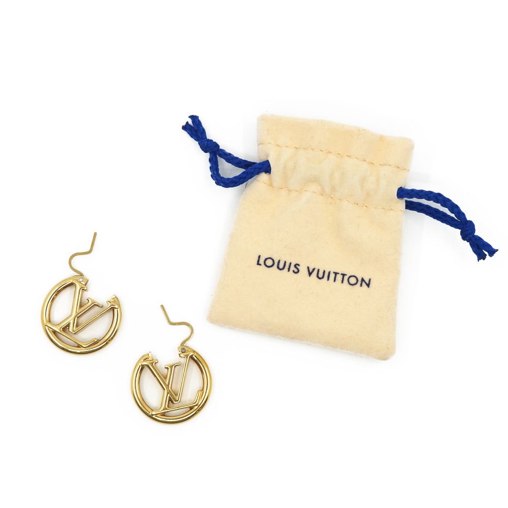 Louis Vuitton ゴールド ロゴピアス ルイーズ M00396 ピアス・ルイーズ