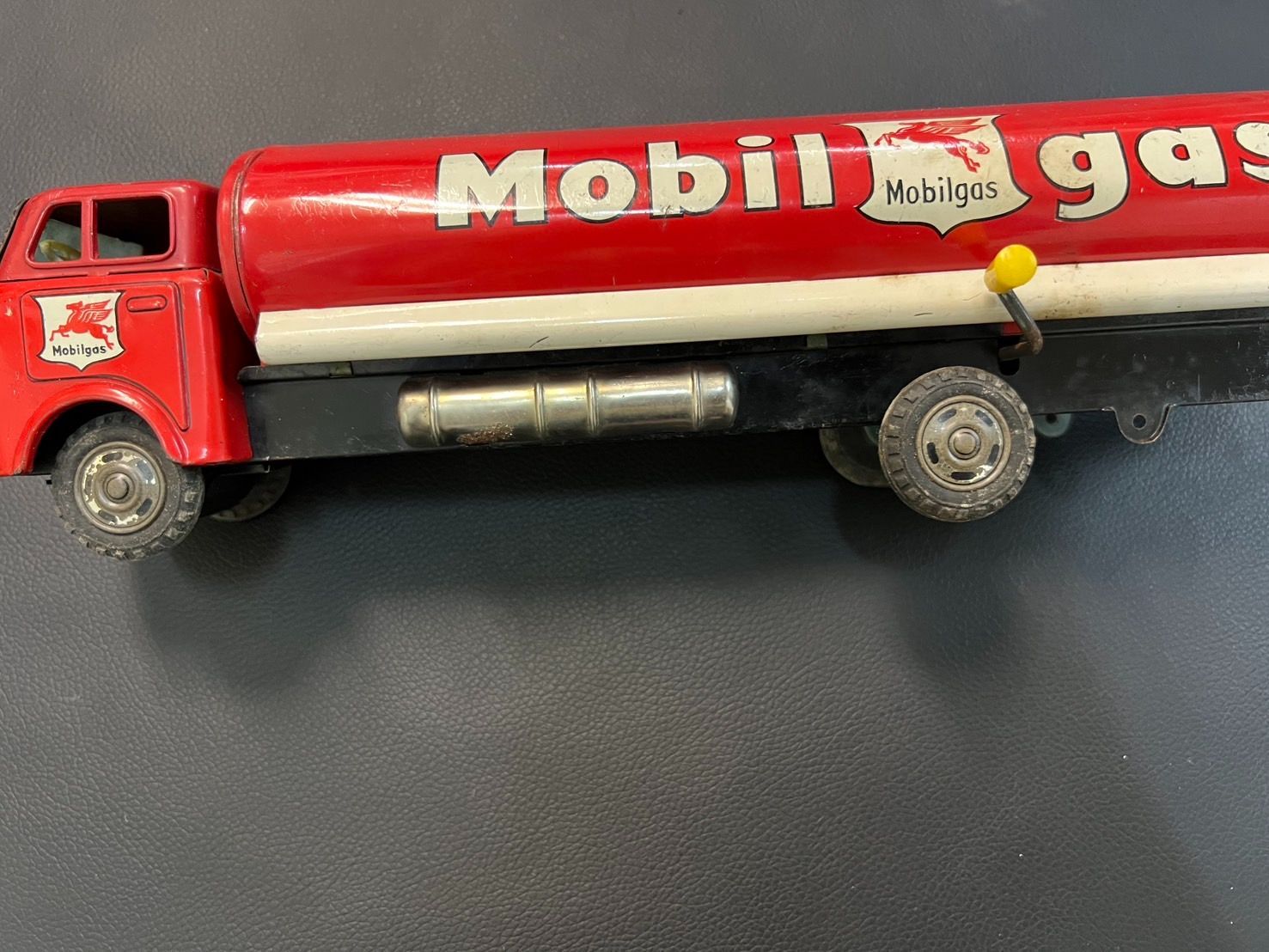 林製作所 Mobil gas タンクローリー ブリキ 日本製 昭和レトロ