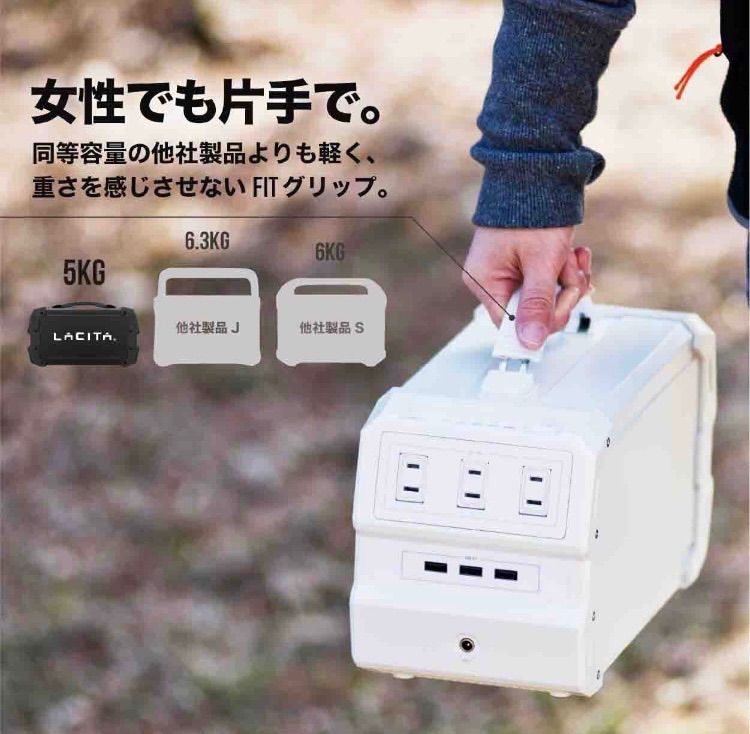 新品未開封]LACITA ポータブル電源 バッテリー エナーボックス 大容量 