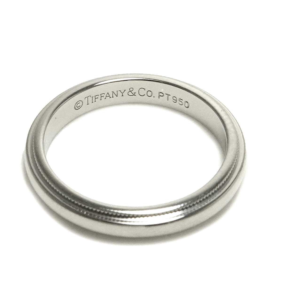 ティファニー TIFFANY&CO. ミルグレイン 9号 リング 幅3mm Pt プラチナ