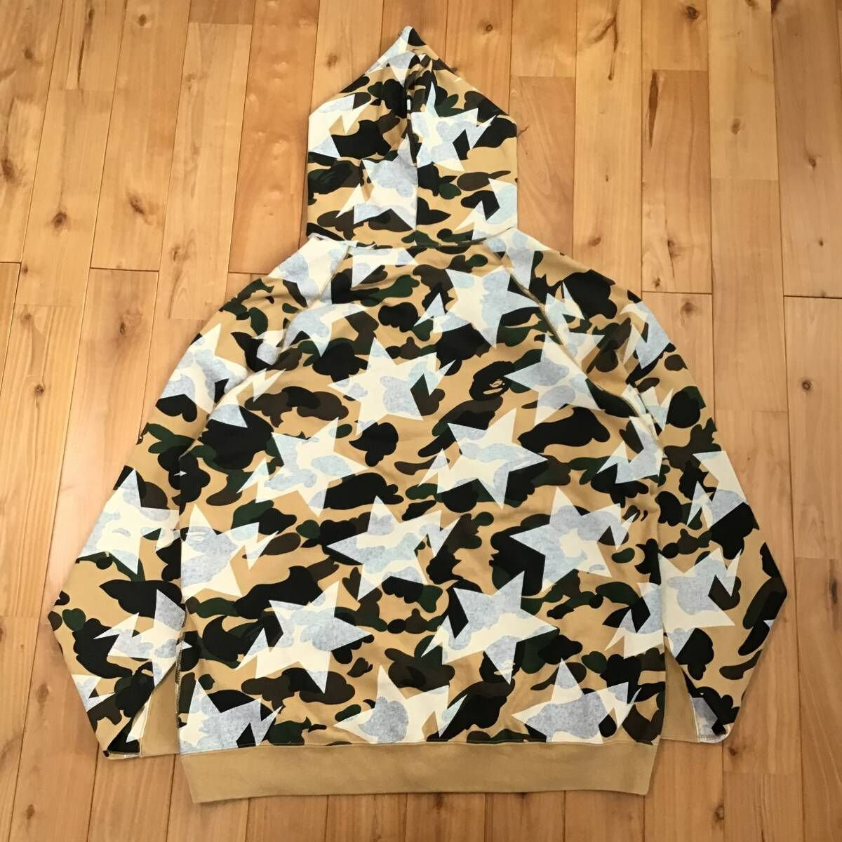★ 初期　アベイジングエイプ　BAPE 総柄　エイプスター　スウェット　XL アベイシングエイプ スウェットパーカー フルジップ 総柄