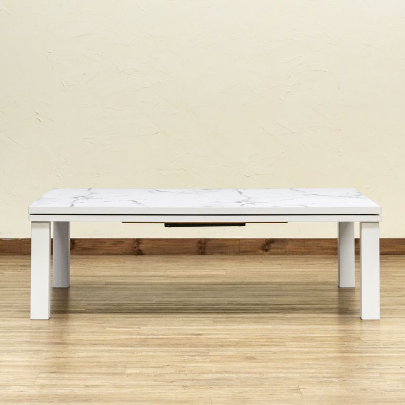 こたつテーブル コタツ長方形 120×80cm マーブルホワイト(MWH) (西20 ...