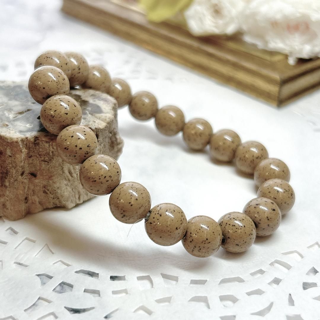 台湾産 高品質 北投石 ブレスレット10㎜ 高純度高濃度 茶色 台湾産 高品質 北投石 ブレスレット10㎜ 高純度高濃度 茶色