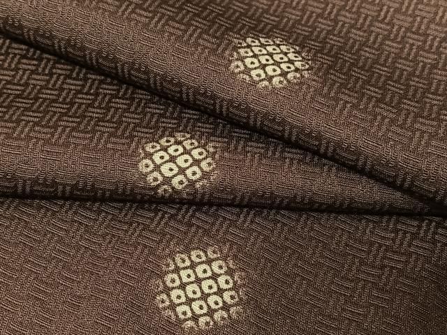 平和屋着物○上質な小紋 鹿の子丸文 蛍暈し 憲法色 正絹 逸品