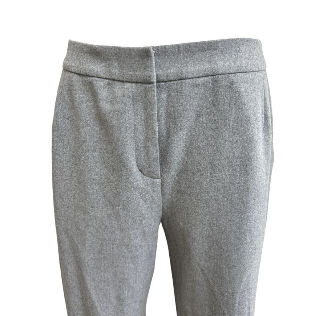 Leilian レリアン レディース ウールパンツ テーパードパンツ ウエストゴム 9号 M グレー 秋 冬 無地