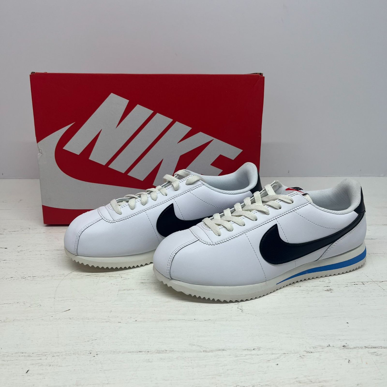 NIKE CORTEZ DN1791-100 WMNS JP28.5 WHITE BLACK ホワイト ブラック