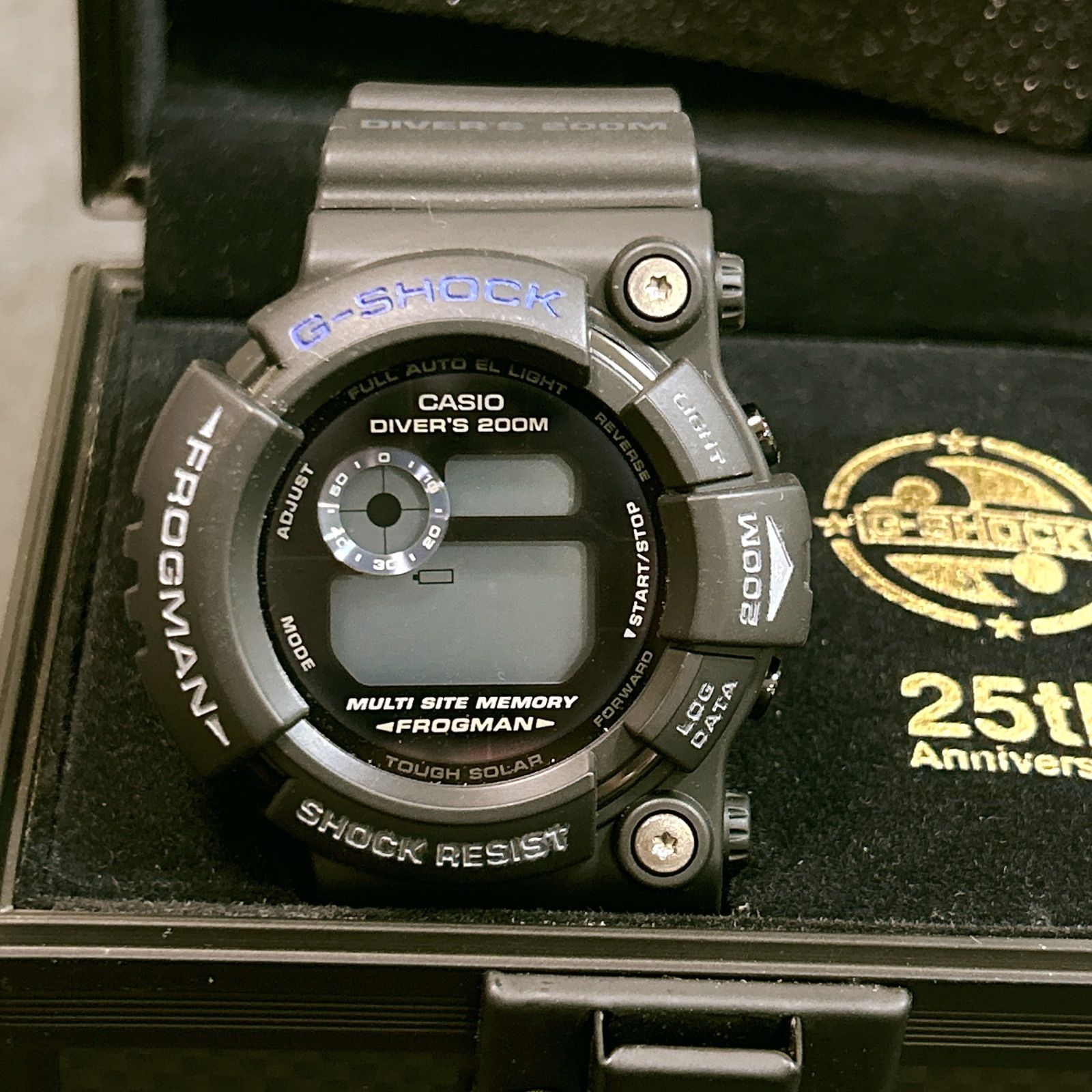25周年 G-SHOCK フロッグマン 腕時計 GW-225C-1JF マスターブルー 25th