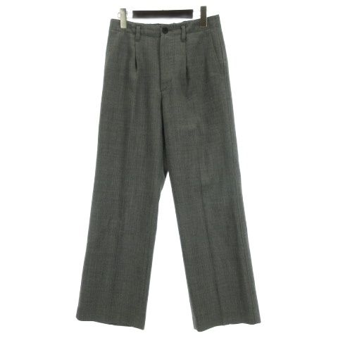 スピック&スパン Spick&Span 23AW ハイブリッドダブルクロスワンタック パンツ スラックス 38 グレー 250911E