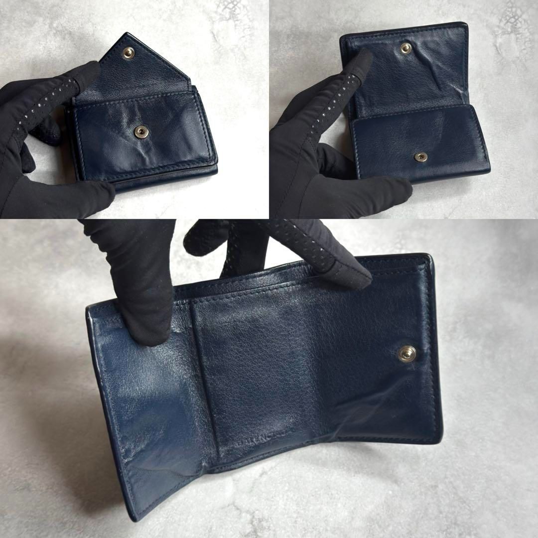 バレンシアガ レザー 三つ折り財布 Ｂロゴ ウォレット ネイビー 楽天市場】バレンシアガ BALENCIAGA 三つ折り財布 Bロゴ ミニ