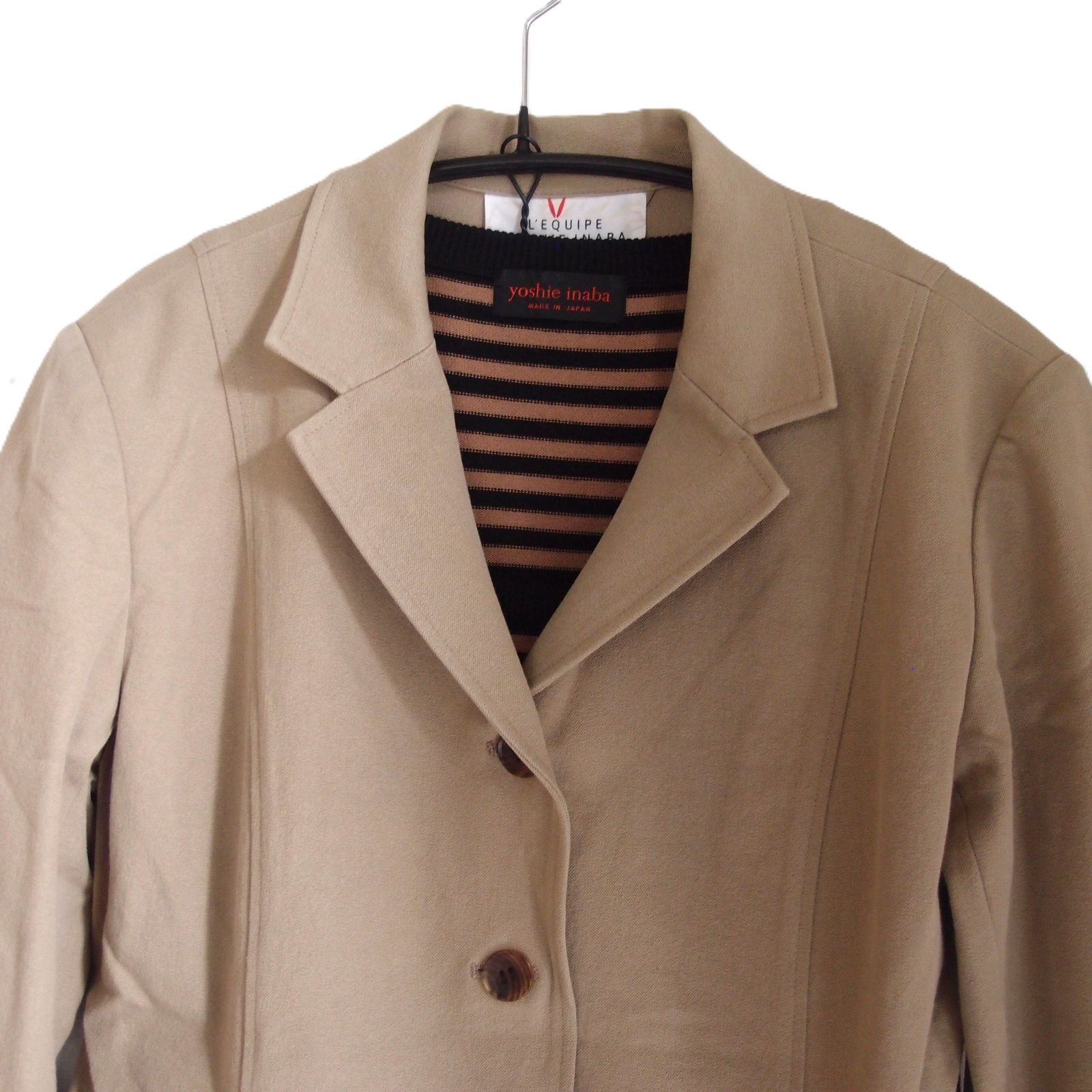 yoshie inaba ベージュ 羊革レザージャケット YOSHIE INABA ヨシエイナバyoshie inaba レザー折り長財布