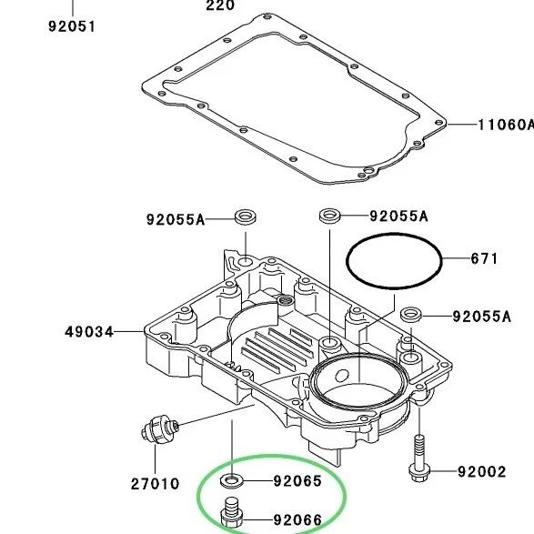 ゼファー400 ゼファーχ オイルエレメント ドレンボルト フィルター