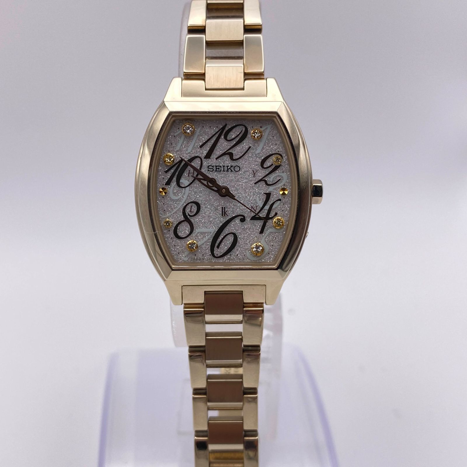 セイコー SEIKO ソーラー電波 ルキア LUKIA 2012年サマーリミテッドエディション 亘つぐみ 3B51-0AM0 ラメ文字盤 限定モデル  ゴールド 稼働品 アナログ腕時計 レディース W63 - メルカリ