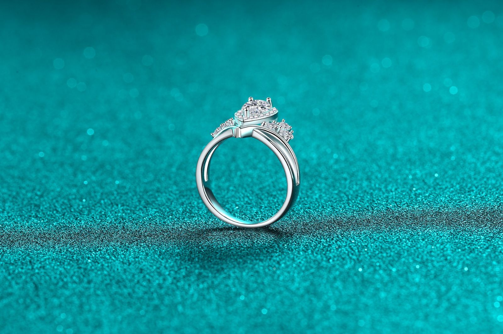 リング 指輪 モアサナイト 1ct シルバー925 人工ダイヤモンド