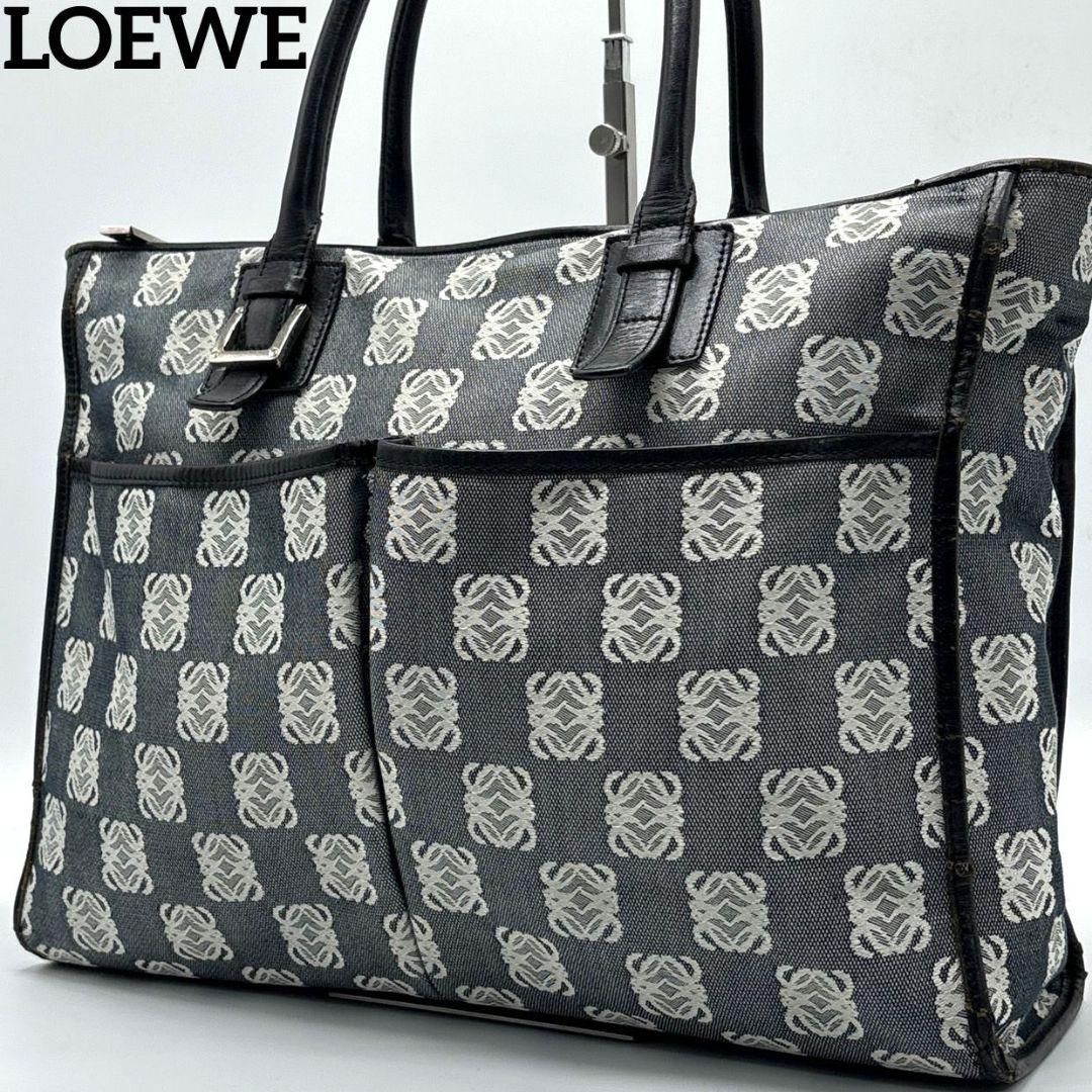 ロエベ LOEWE リピートアナグラム トートバッグ キャンバス