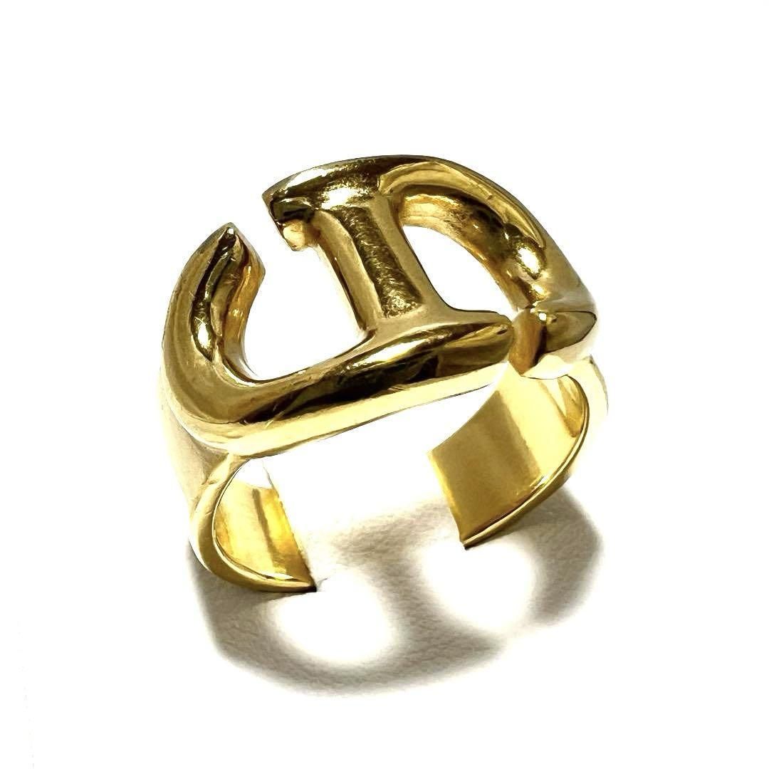 未使用級✨ Dior リング 指輪 NAVY CD ロゴ 希少 刻印 1119 未使用級