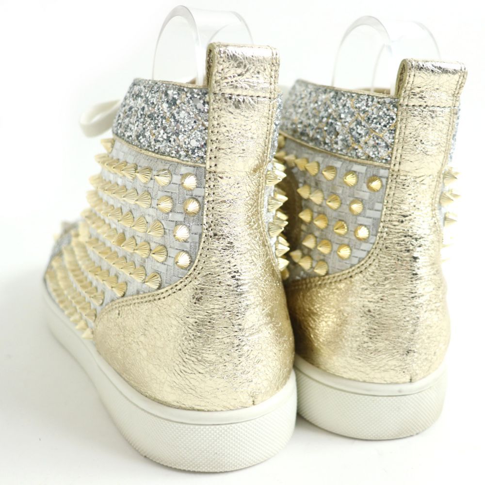 【美品】クリスチャンルブタン　ルイス　グリッター　ハイカット　スニーカー Christian Louboutin - 美品 Christian Louboutin クリスチャン