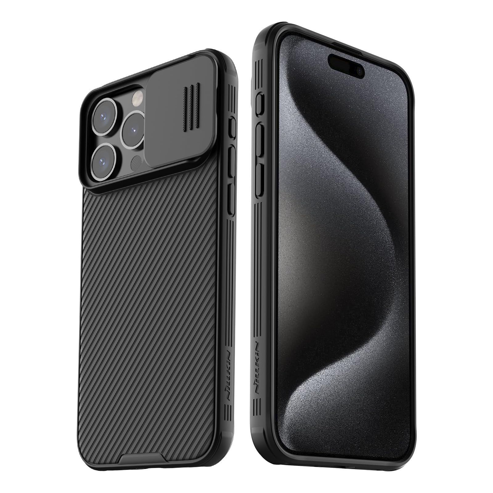 Nillkin iPhone15 Pro ケース レンズ保護 滑り止め 超耐磨 耐衝撃 6.1インチ 專用スマホケース 【TPU＋PC】あいふぉん15 プロケース 軽量 スマホケース （ 2023新型） (For iPhone 15 Pro (6.