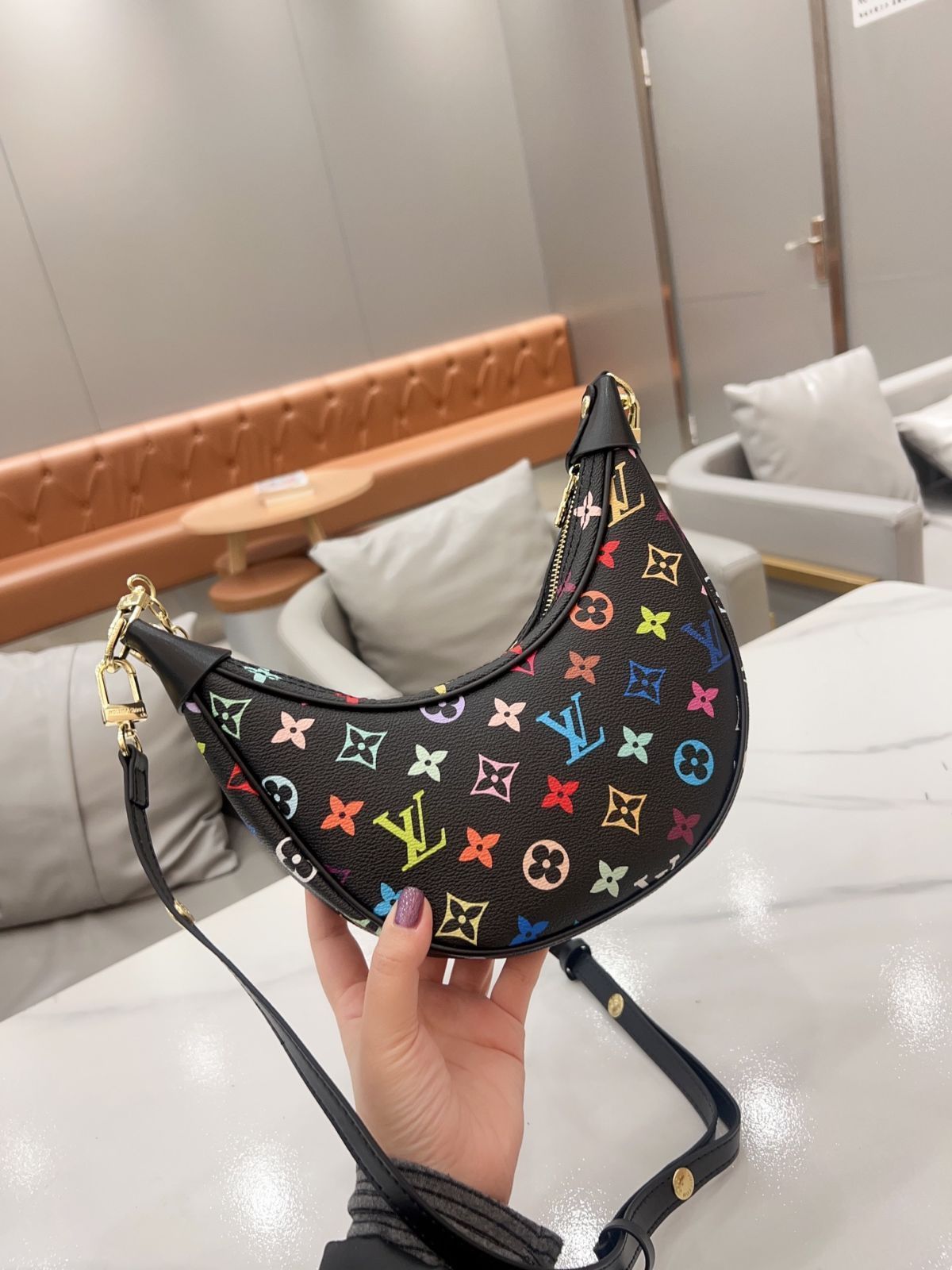 本日特価] TOP New 2025 高品質3点セット - Lv 黒彩ムーンバッグ