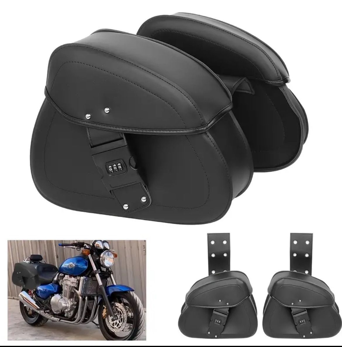 ツールバッグ サイドバッグ オートバイ ツーリング 革 送料無料ZSADZS バイク用 アメリカン サドルバッグ サイドバッグ 大