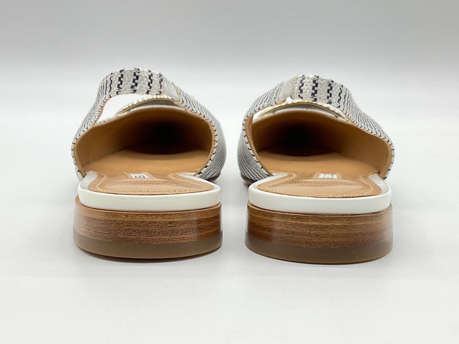 新品 PELLICO ペリーコ 38 ホワイト×ブラック ストライプスリング