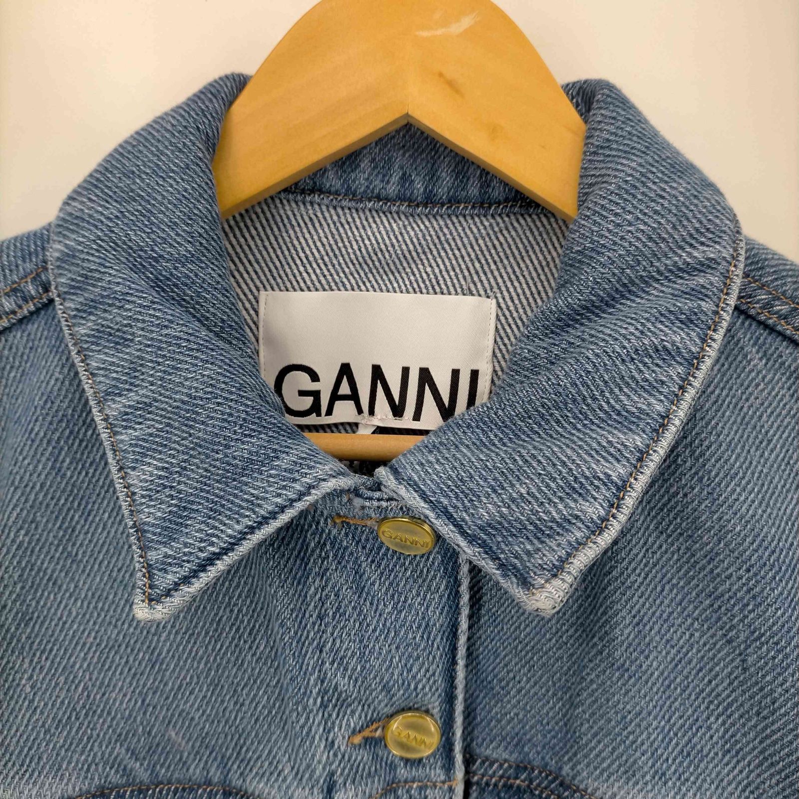 ガニー Ganni 23AW クロップドデニムジャケット レディース EUR：38 