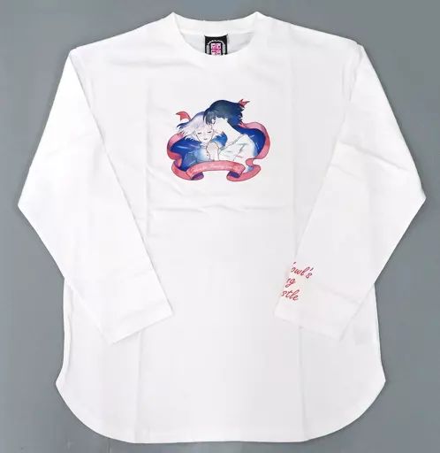 衣類　ハウル＆ソフィー(meeco) ロングTシャツ ホワイト×サックス 「ハウルの動く城」 スタジオジブリ×HOT TOPIC アパレルコレクション HARAJUKU COLLECTIVEグッズ 中古】衣類 ハウル＆ソフィー(meeco) ロングTシャツ ホワイト
