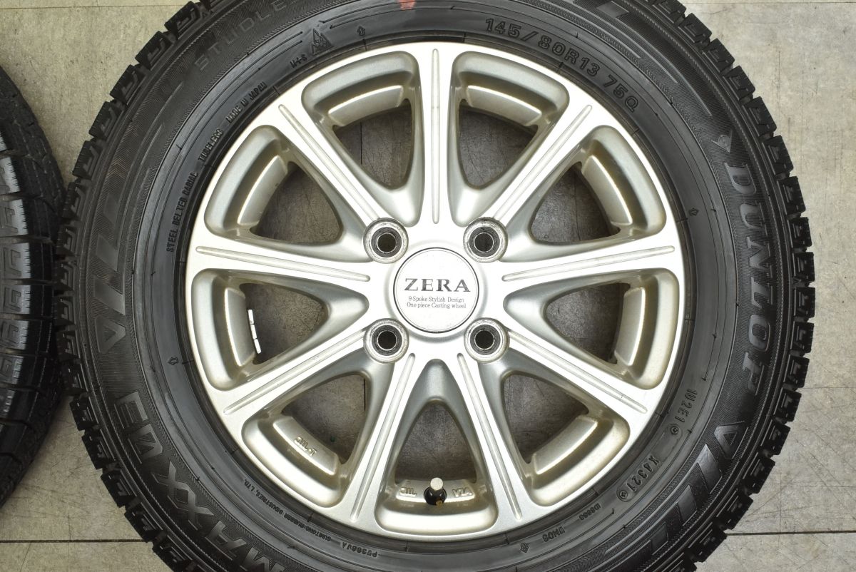 タイヤ走行短め【BS NEWNO 155/80R13】夏タイヤ【FEID 社外ホイール 13 