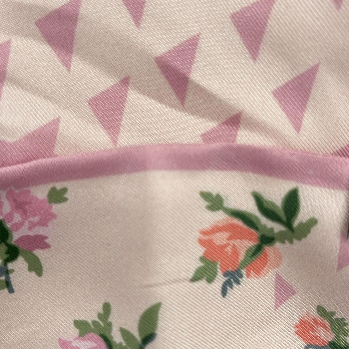 PRADA(プラダ) スカーフ美品 - ピンク×グリーン×マルチ リボン