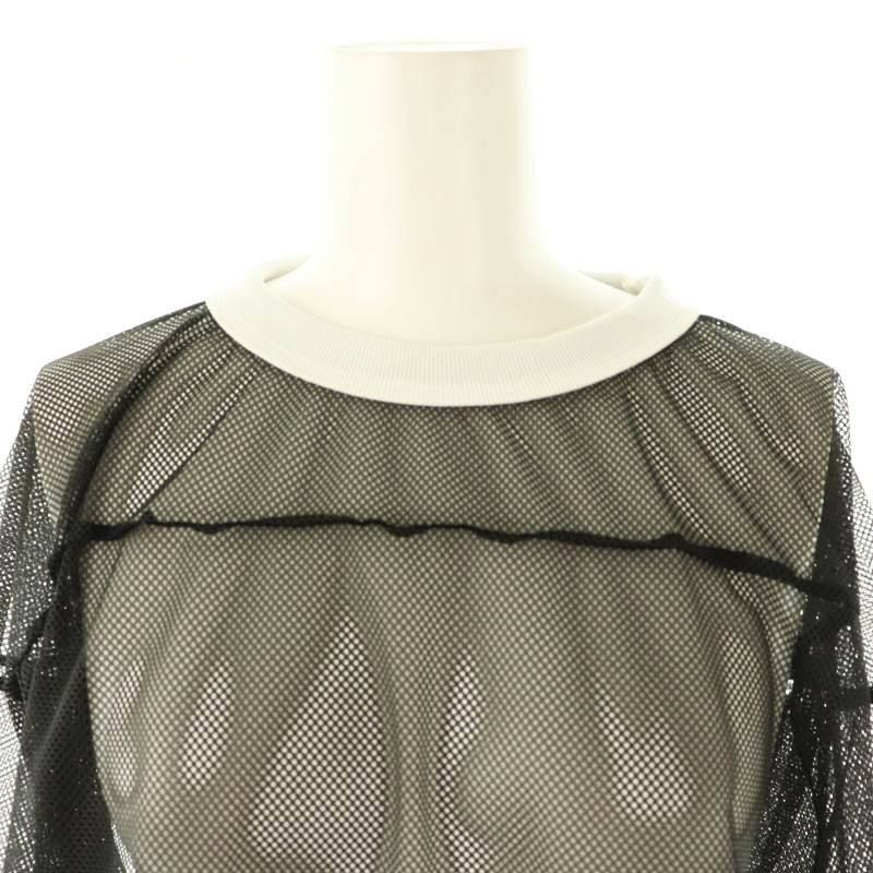 ジョンメイソンスミス ジェーンスミス 25SS POLYESTER MESH FOOTBALL SHIRT カットソー メッシュ 38 黒 赤 白 /MI ■OS レディース JANE SMITH/ジェーンスミス】POLYESTER MESH FOOTBALL SHIRT