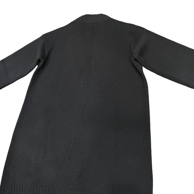 SILENT DAMIR DOMA リブ編みヴァージンウールロングニットコート