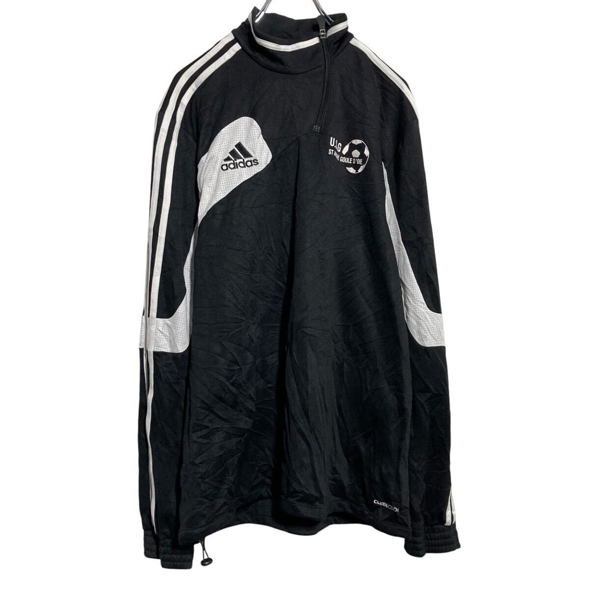 adidas ジャージ アディダス L ブラック ホワイト スポーツウェア トラックジャケット 古着卸 アメリカ仕入 a703-5769