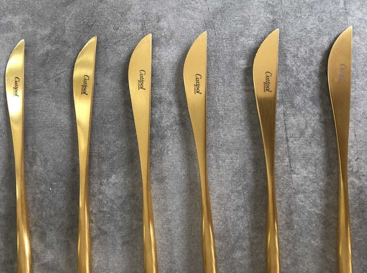 アウトレット品 Cutipol クチポール MOON マットゴールド デザートナイフ 6点セット